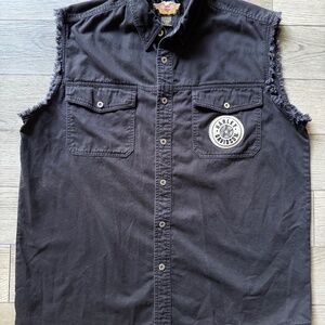 Men’s Harley Davidson Raw Edge Sleeveless Shirt XL Black